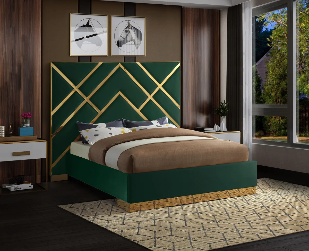 Vector - Queen Bed - Green - View 2