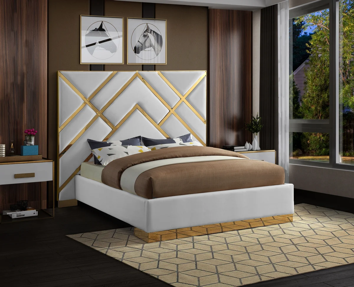 Vector - Queen Bed - White - View 2