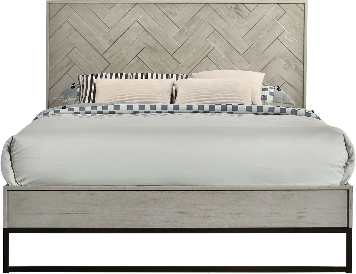 Weston - Queen Bed - Gray Stone