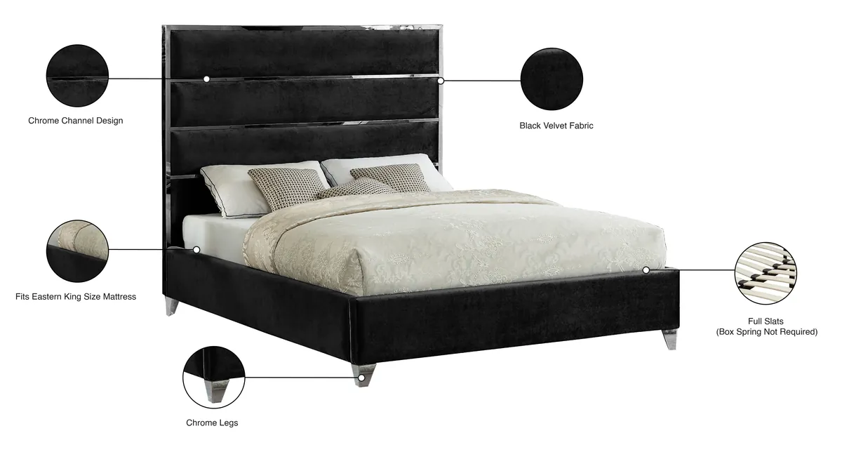 Zuma - King Bed - Black