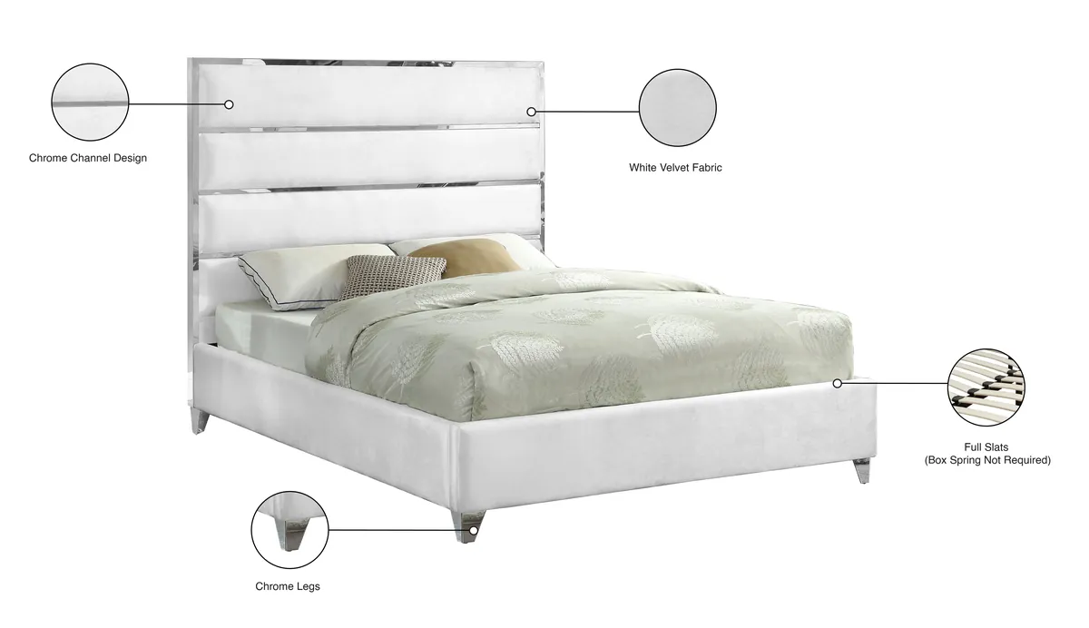 Zuma - Queen Bed - White