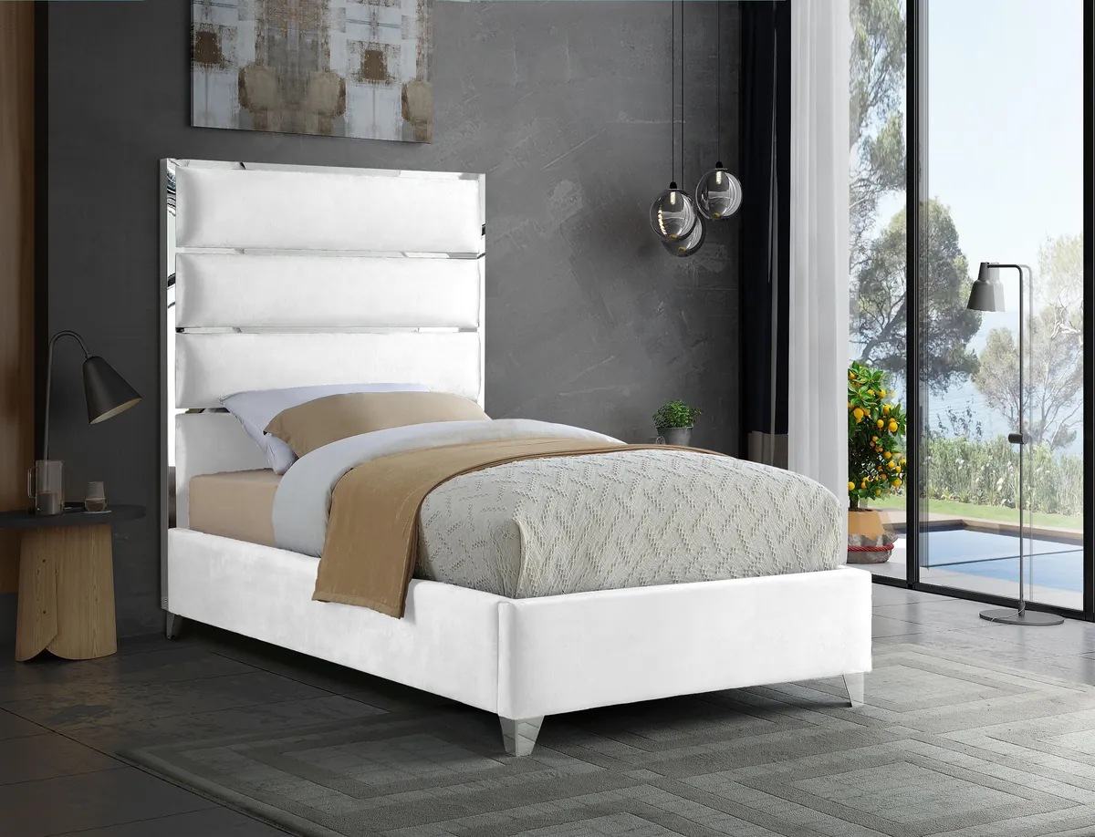 Zuma - Twin Bed - White - View 2