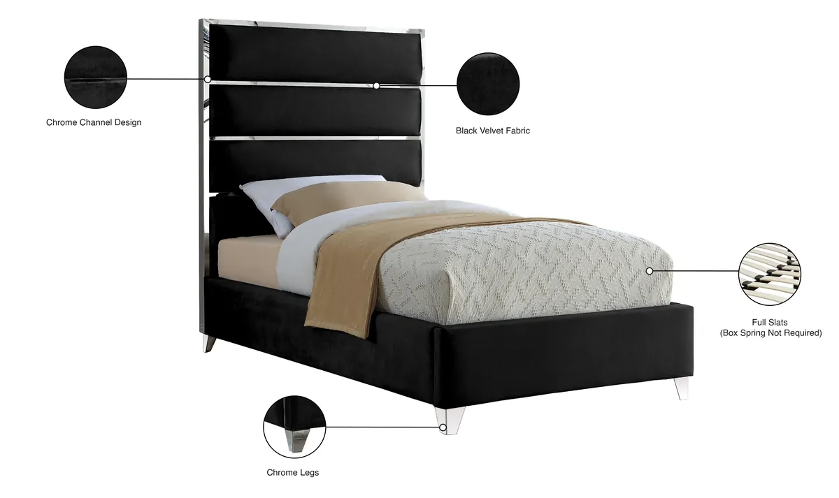 Zuma - Twin Bed - Black