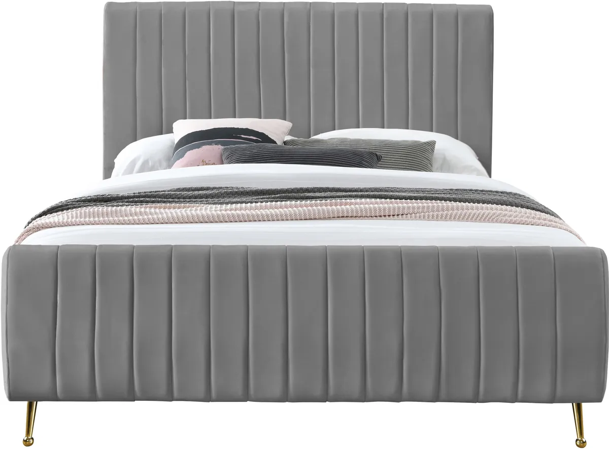 Zara - King Bed - Gray