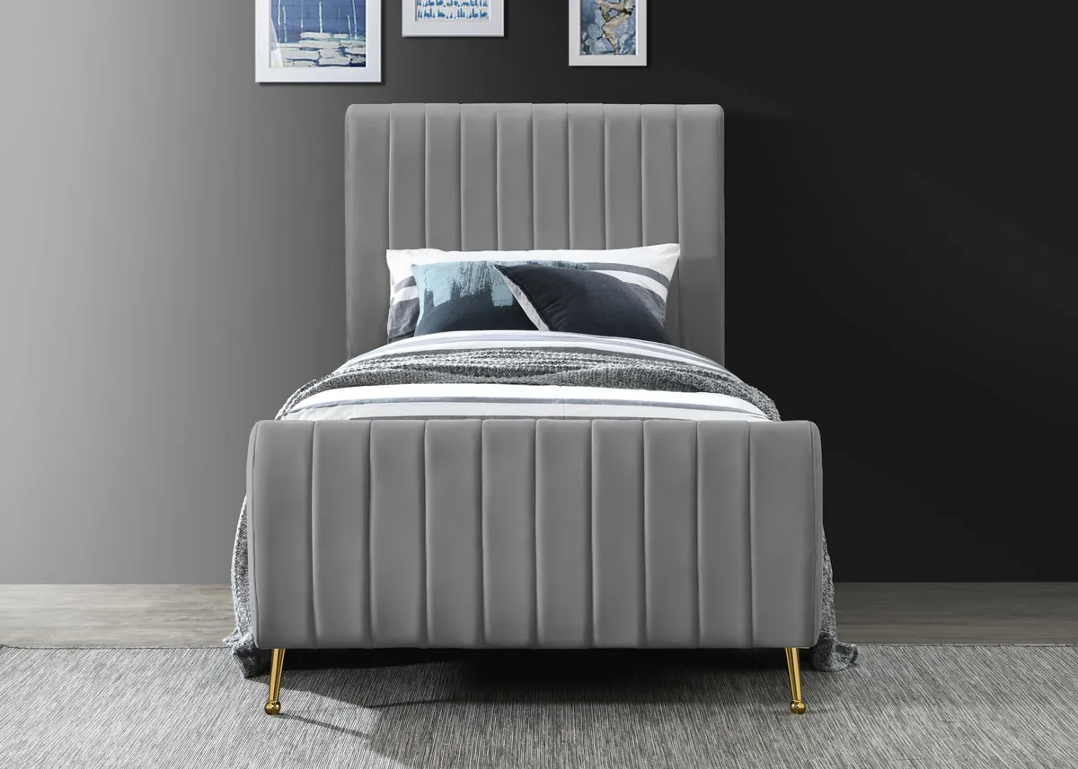 Zara - Twin Bed - Gray