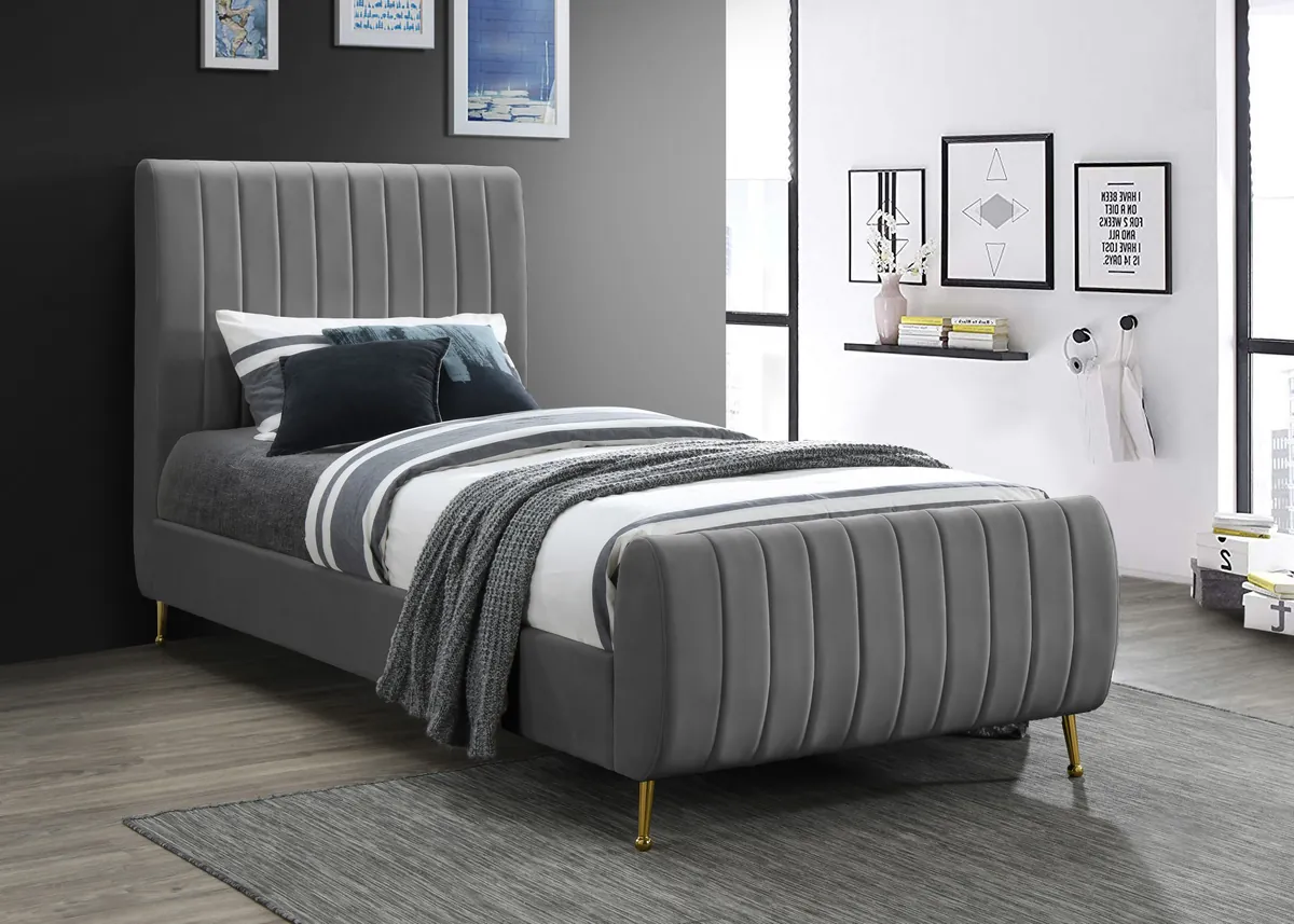 Zara - Twin Bed - Gray - View 2