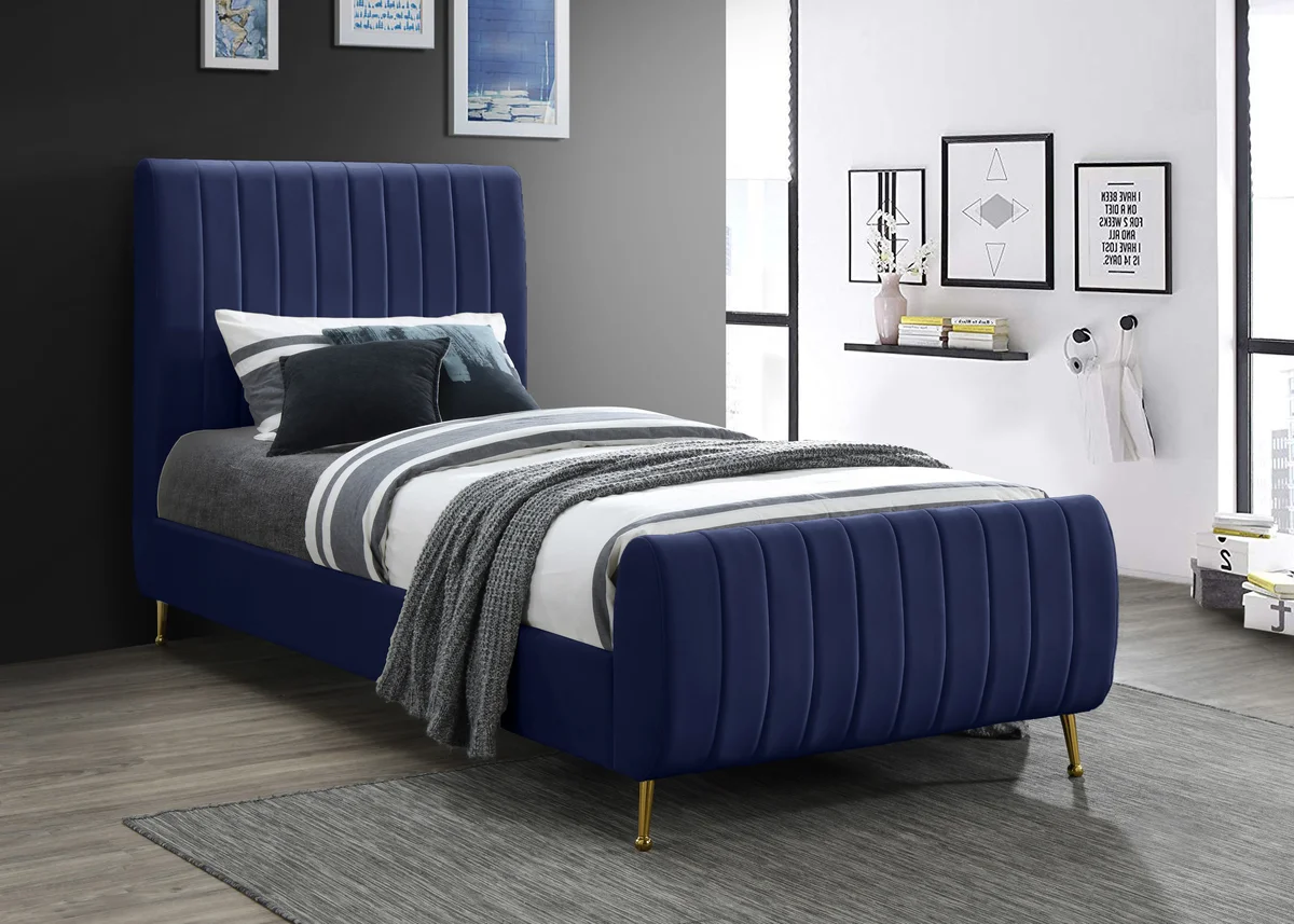 Zara - Twin Bed - Navy - View 2