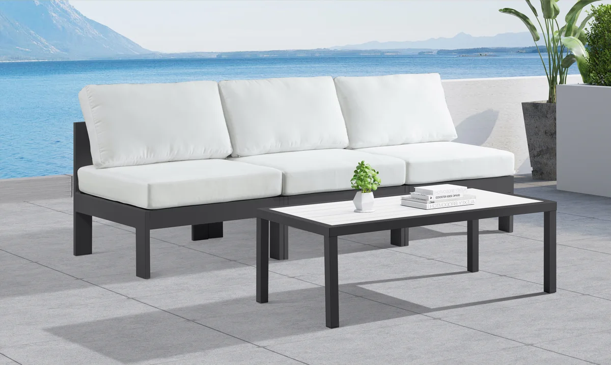 Nizuc - Outdoor Patio Coffee Table - White - View 2