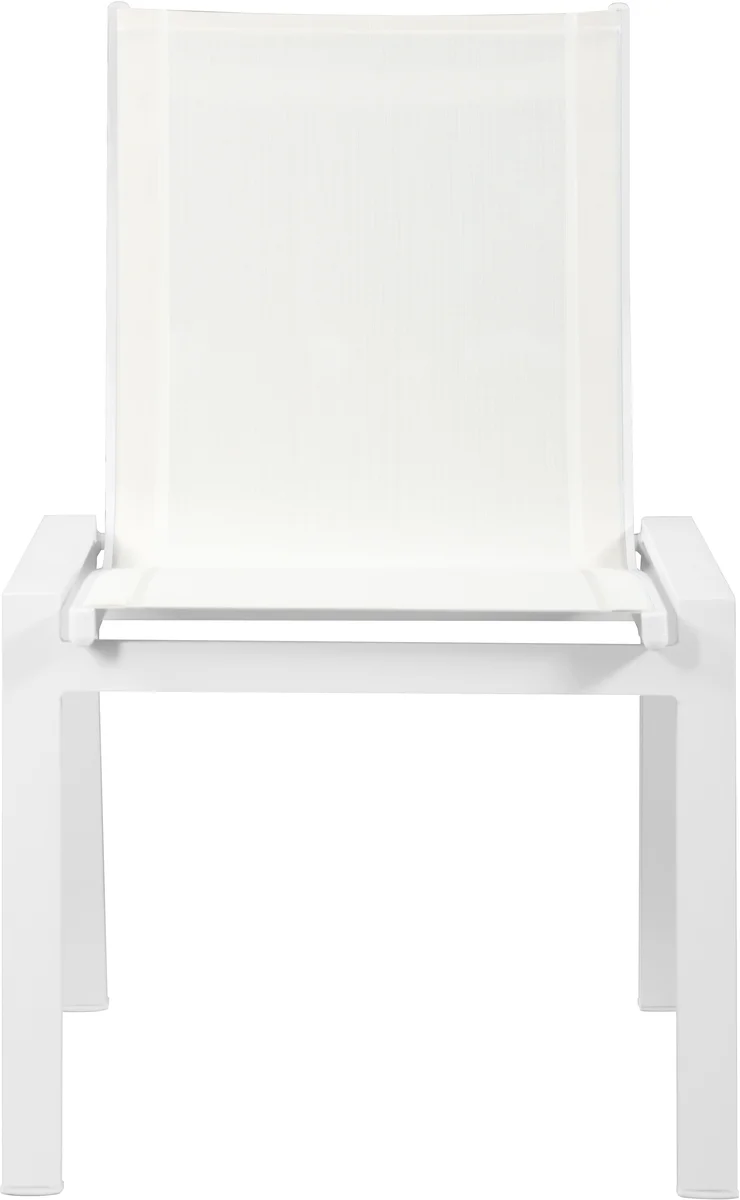 Nizuc - Outdoor Patio Dining Chair With White Frame (Set of 2) - White