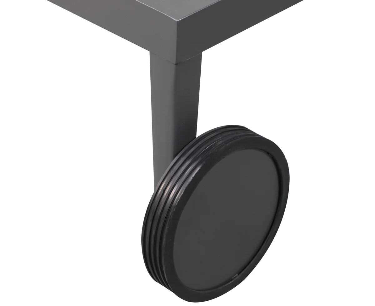 Nizuc - Outdoor Patio Chaise Lounge Chair With Gray Base - Black