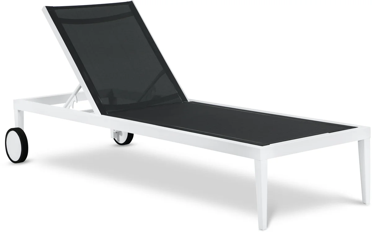 Nizuc - Outdoor Patio Chaise Lounge Chair - Black