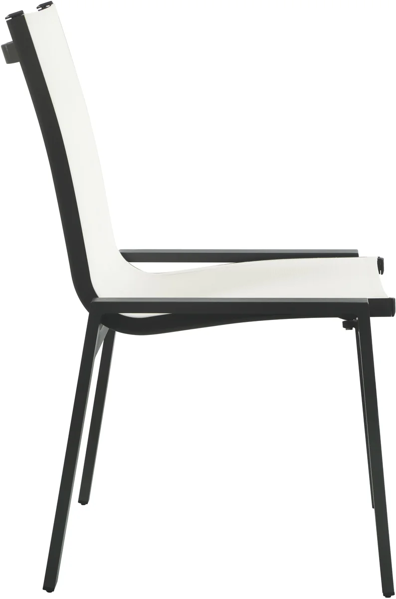 Nizuc - Outdoor Patio Dining Chair With Gray Frame (Set of 2) - White