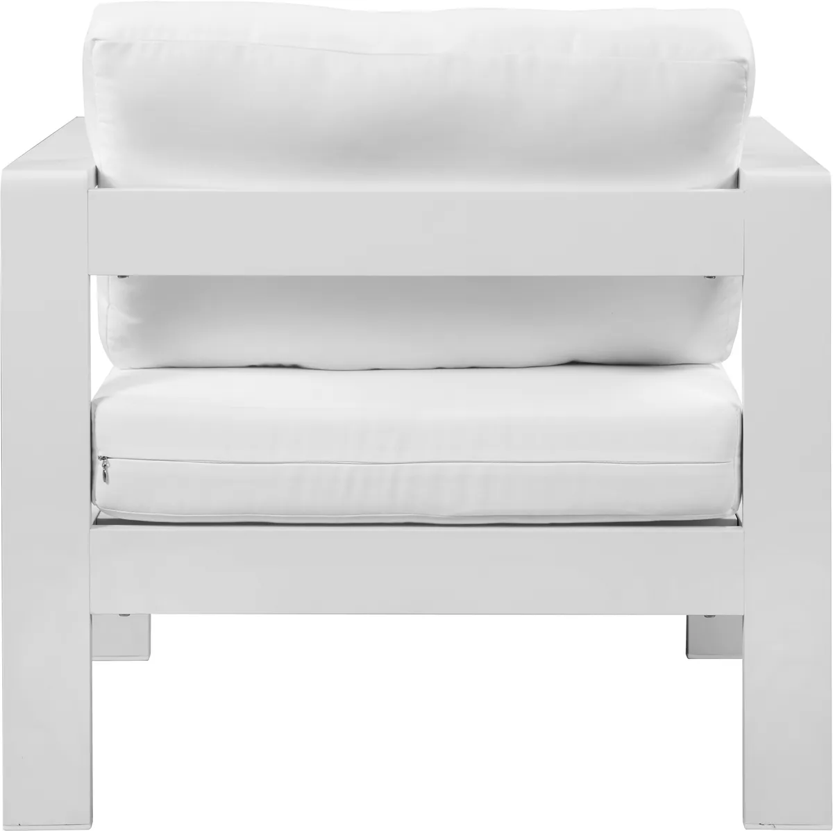Nizuc - Outdoor Patio Arm Chair With White Frame - White