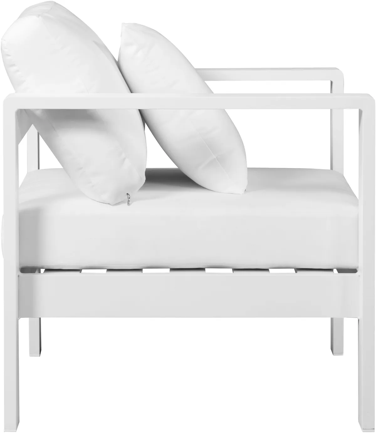 Nizuc - Outdoor Patio Arm Chair With White Frame - White