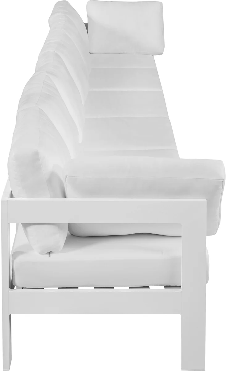 Nizuc - Outdoor Patio 6 Seat Modular Sofa With White Frame - White