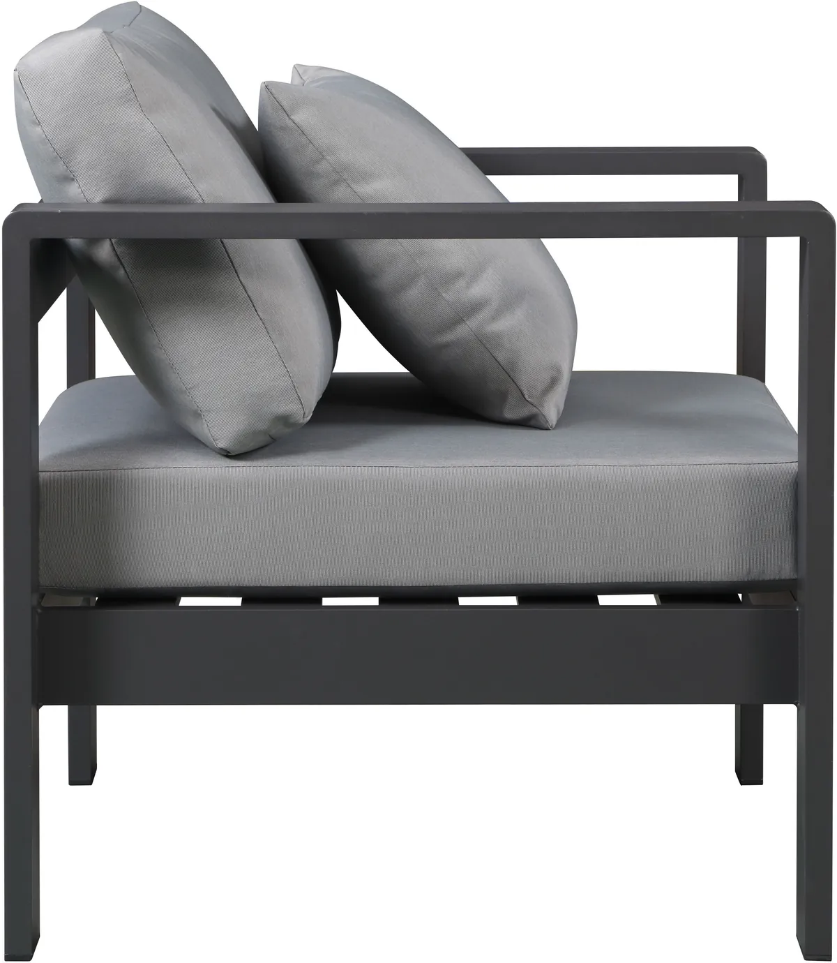 Nizuc - Outdoor Patio Arm Chair With Gray Frame - Gray