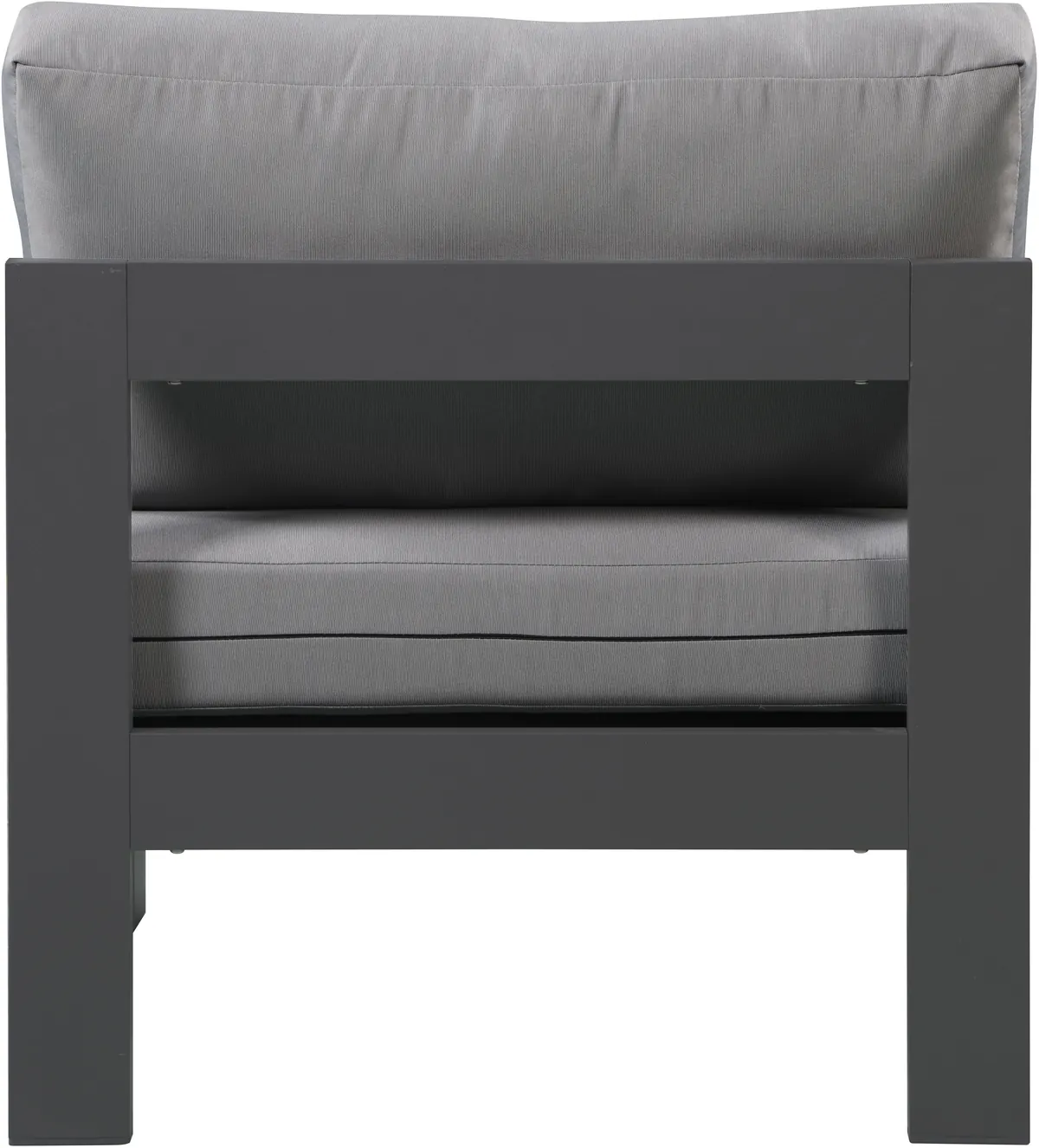 Nizuc - Outdoor Patio Armless Chair With Gray Frame - Gray