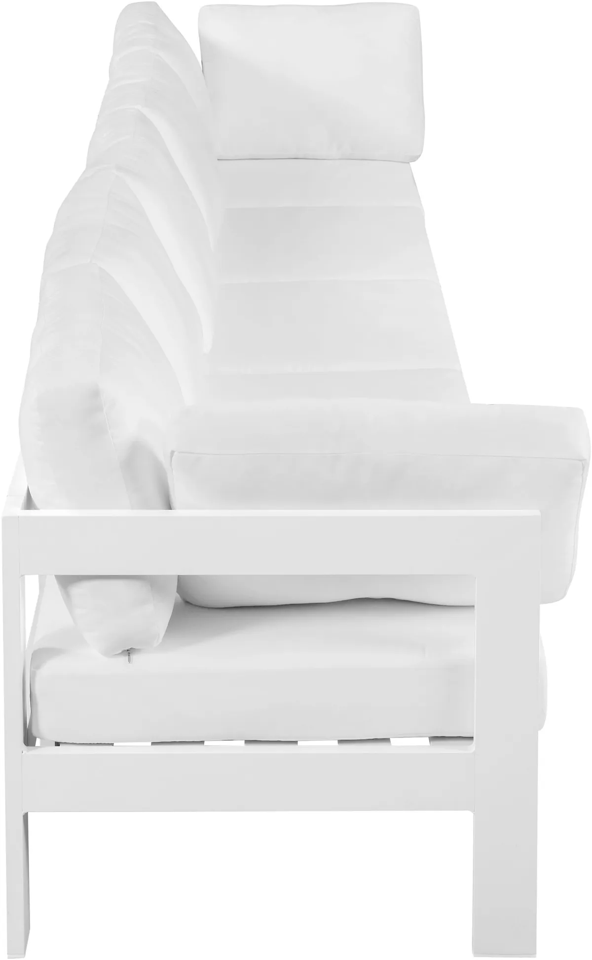 Nizuc - Outdoor Patio 5 Seat Modular Sofa With White Frame - White