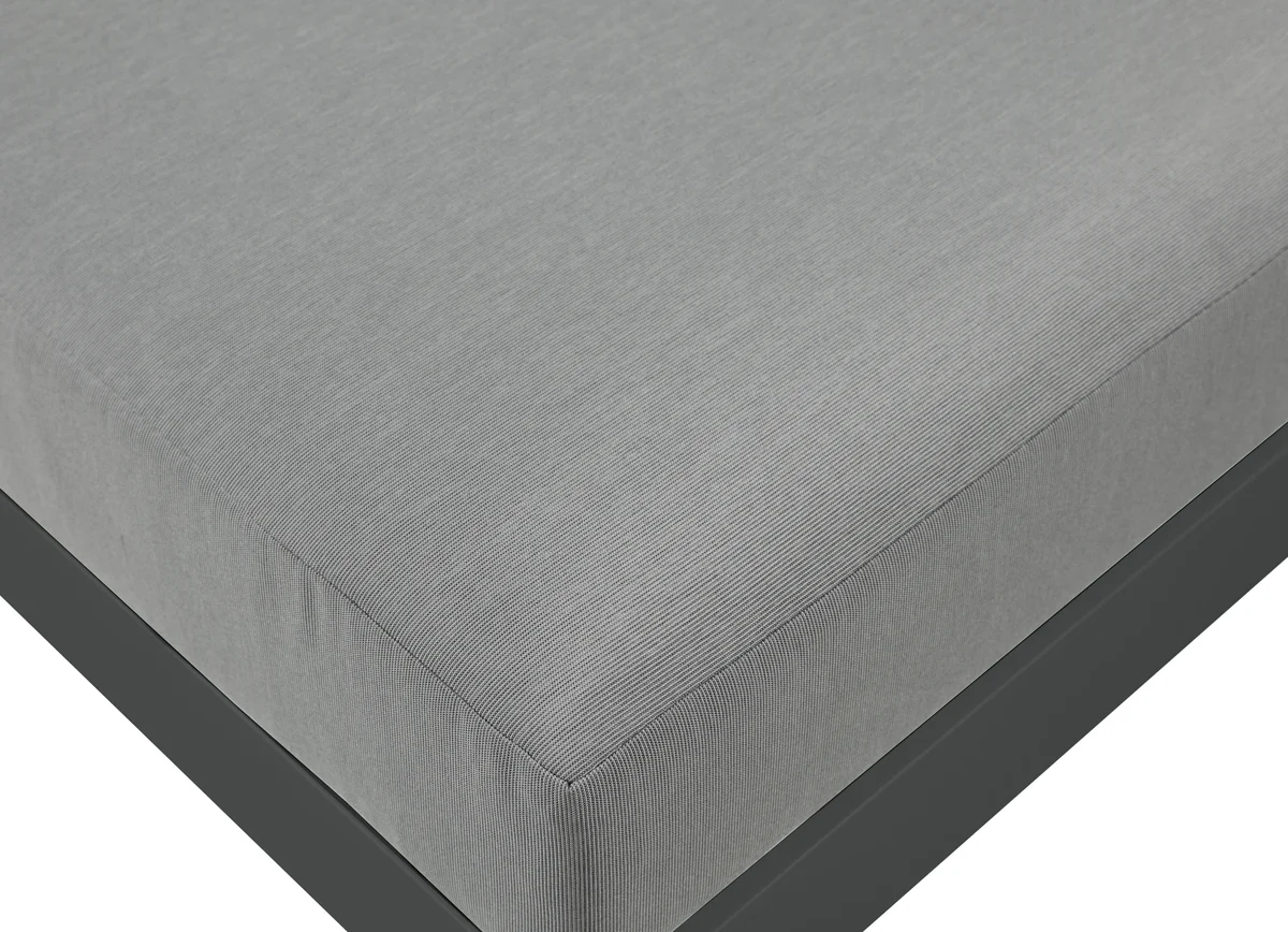 Nizuc - Outdoor Patio 7 Piece Modular Croner Armless Sectional With Gray Frame - Gray