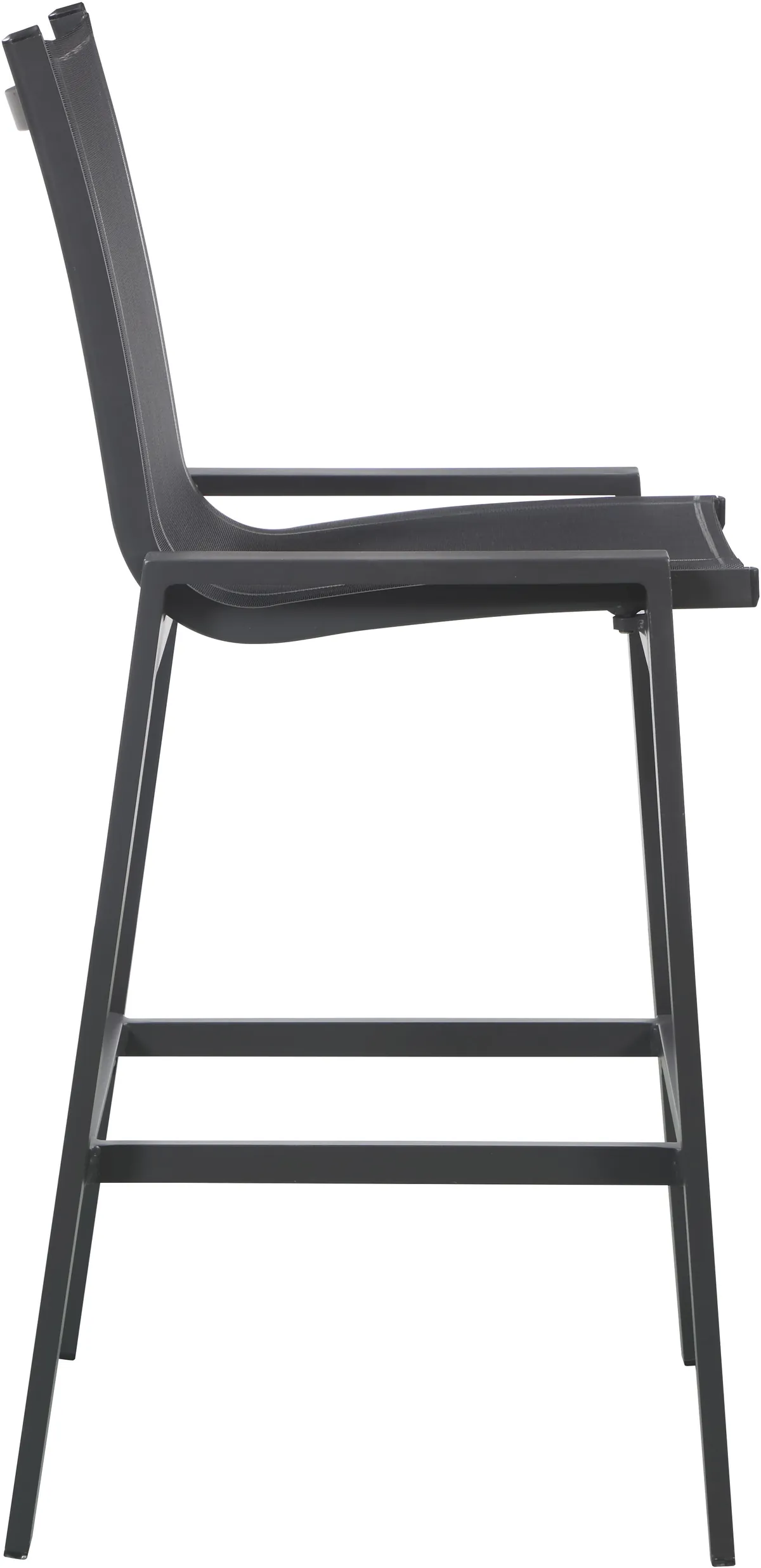 Nizuc - Outdoor Patio Barstool With Gray Base (Set of 2) - Black