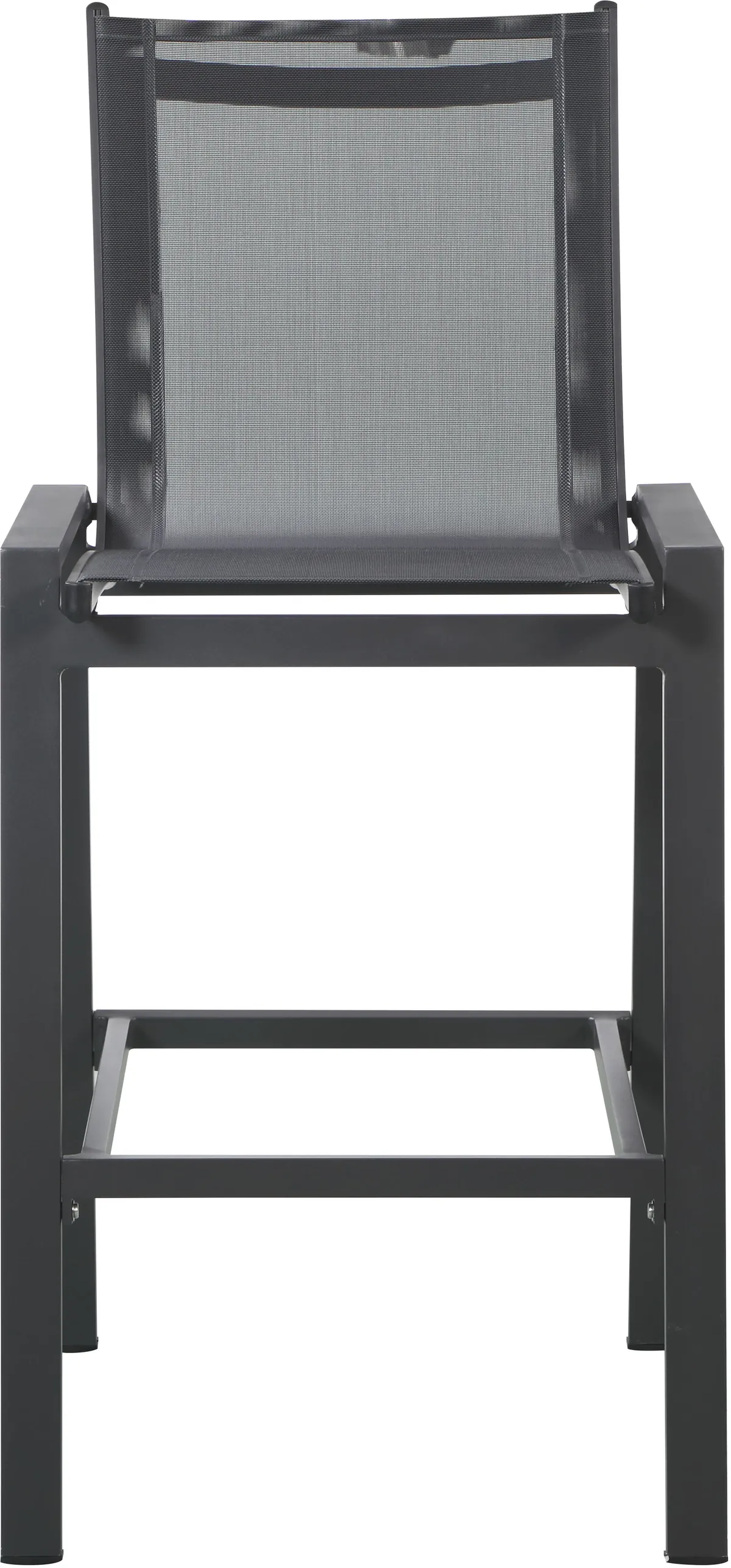 Nizuc - Outdoor Patio Barstool With Gray Base (Set of 2) - Black