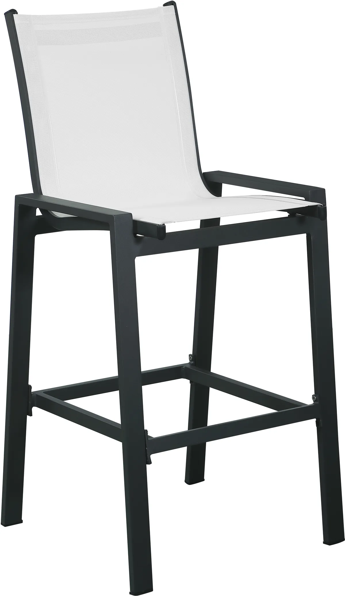 Nizuc - Outdoor Patio Barstool With Gray Base (Set of 2) - White