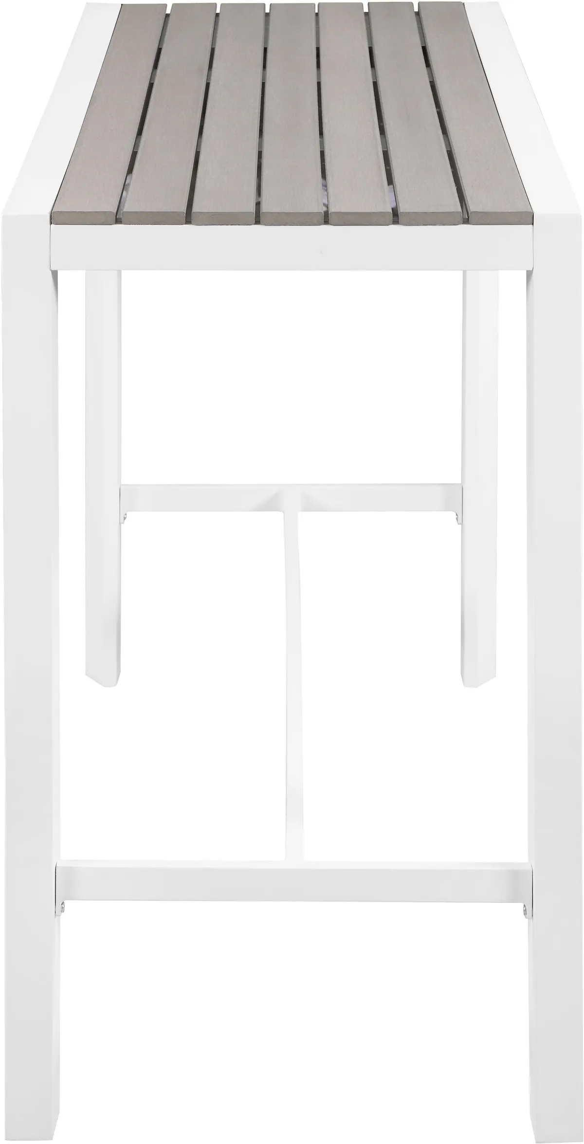 Nizuc - Outdoor Patio Rectangle Bar Table - Gray