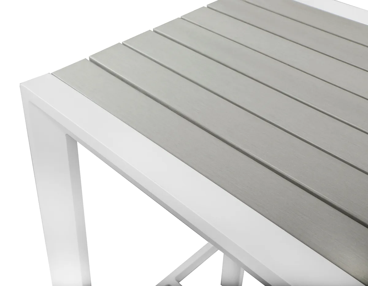 Nizuc - Outdoor Patio Rectangle Bar Table - Gray