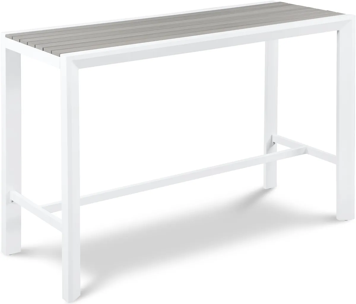 Nizuc - Outdoor Patio Rectangle Bar Table - Gray