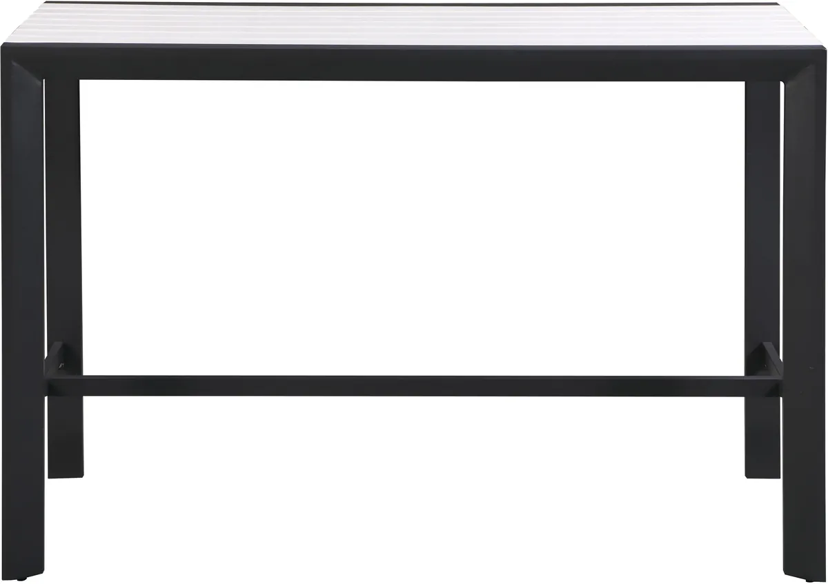 Nizuc - Outdoor Patio Rectangle Bar Table - White
