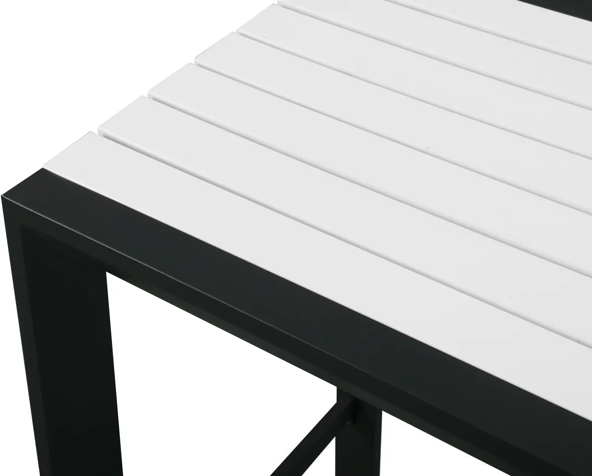 Nizuc - Outdoor Patio Rectangle Bar Table - White