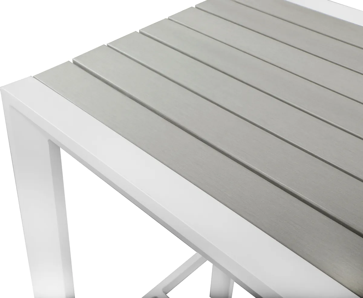 Nizuc - Outdoor Patio Square Bar Table - Gray