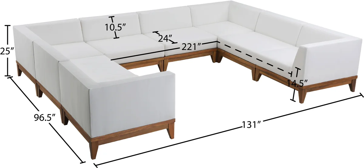 Rio - 8 Piece Modular Sectional - Off White