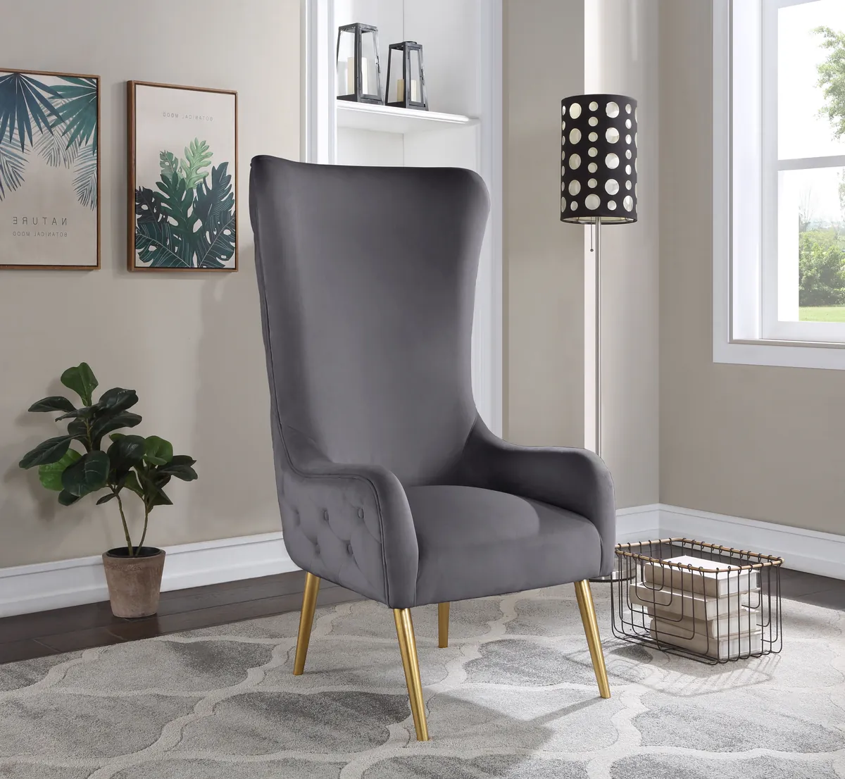Alexander - Accent Chair - Gray - View 2