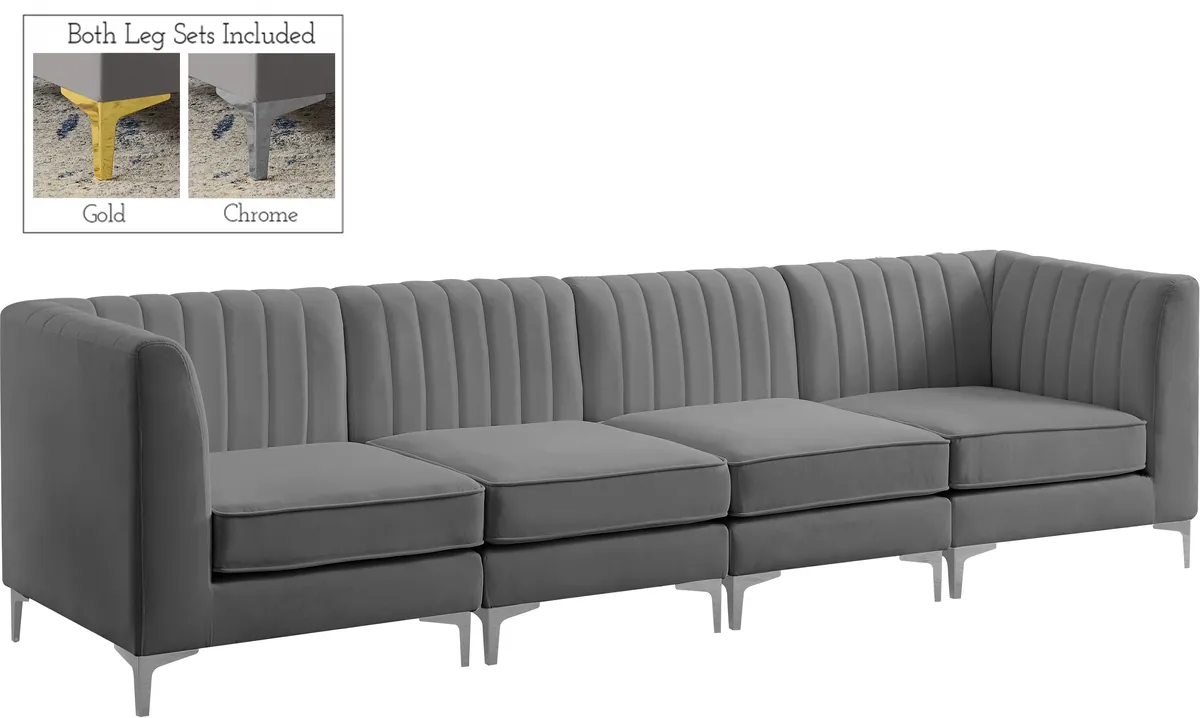 Alina - 4 Piece Modular Sectional - Gray
