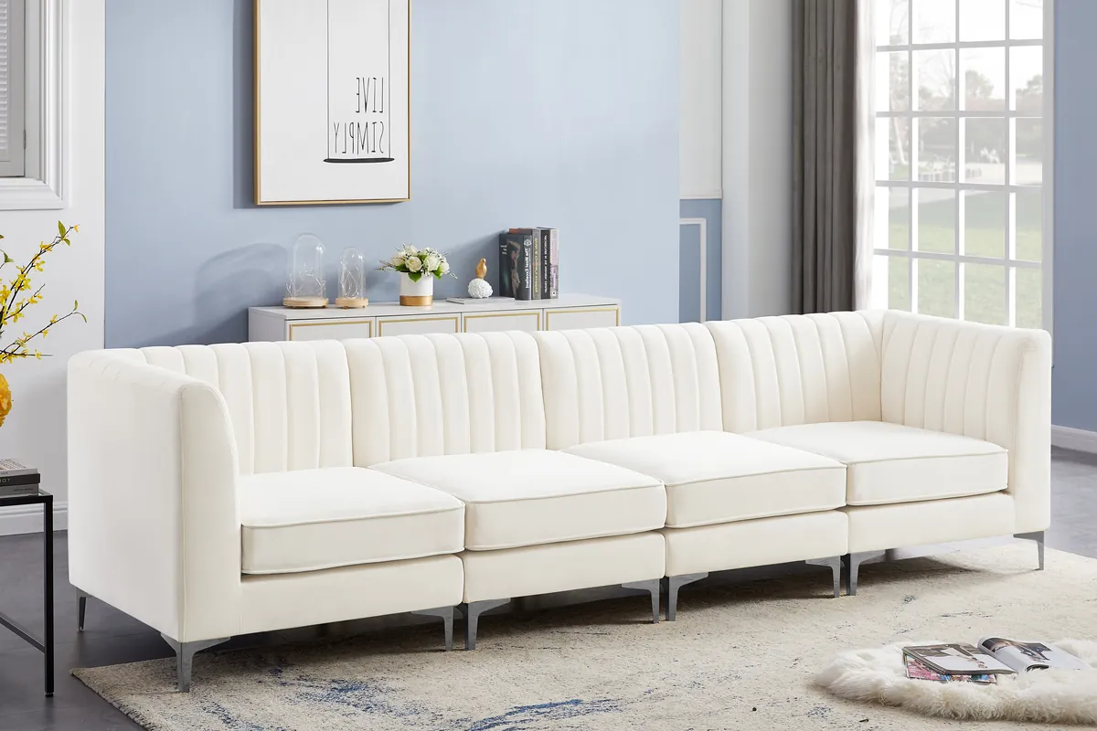 Alina - 4 Piece Modular Sectional - Cream