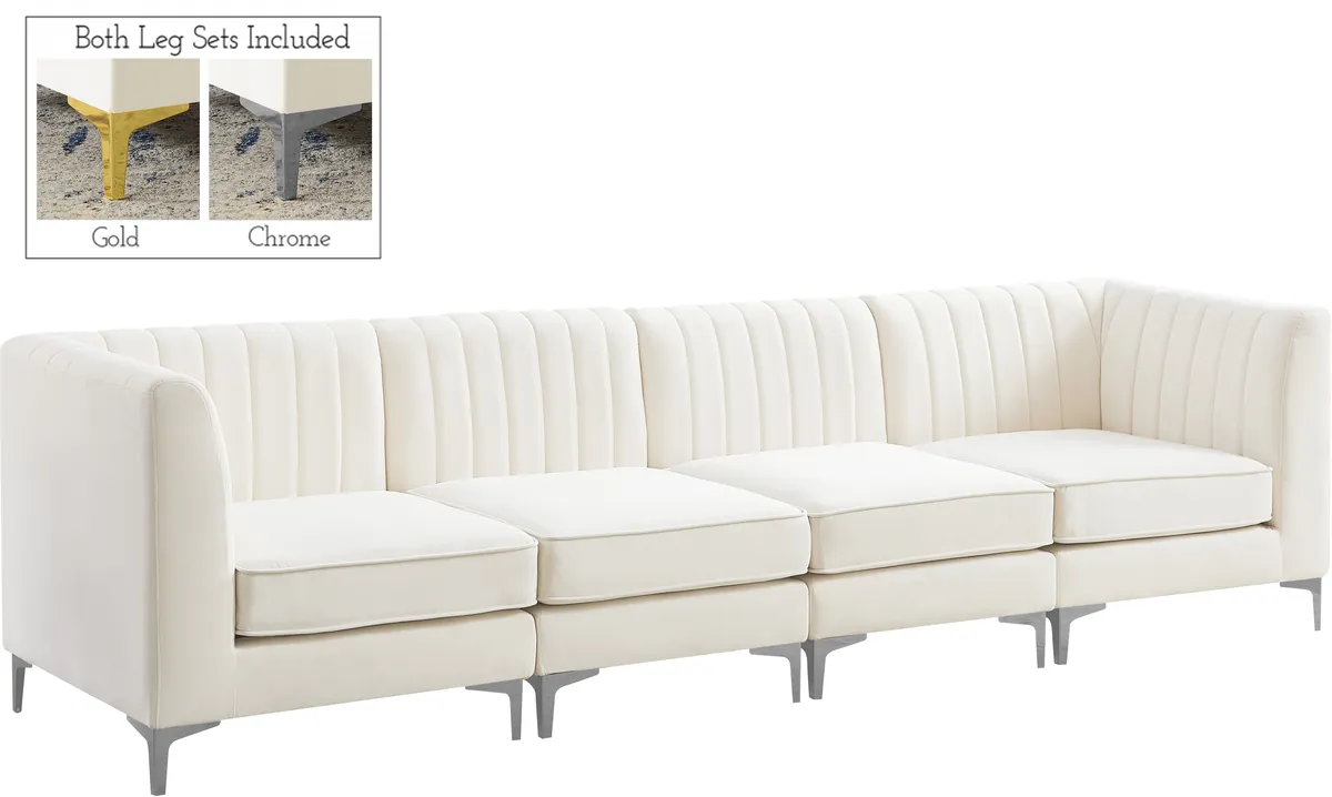 Alina - 4 Piece Modular Sectional - Cream - View 2