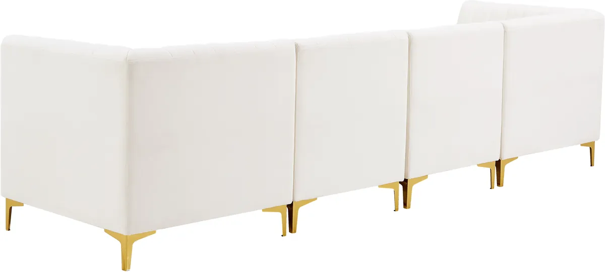 Alina - 4 Piece Modular Sectional - Cream
