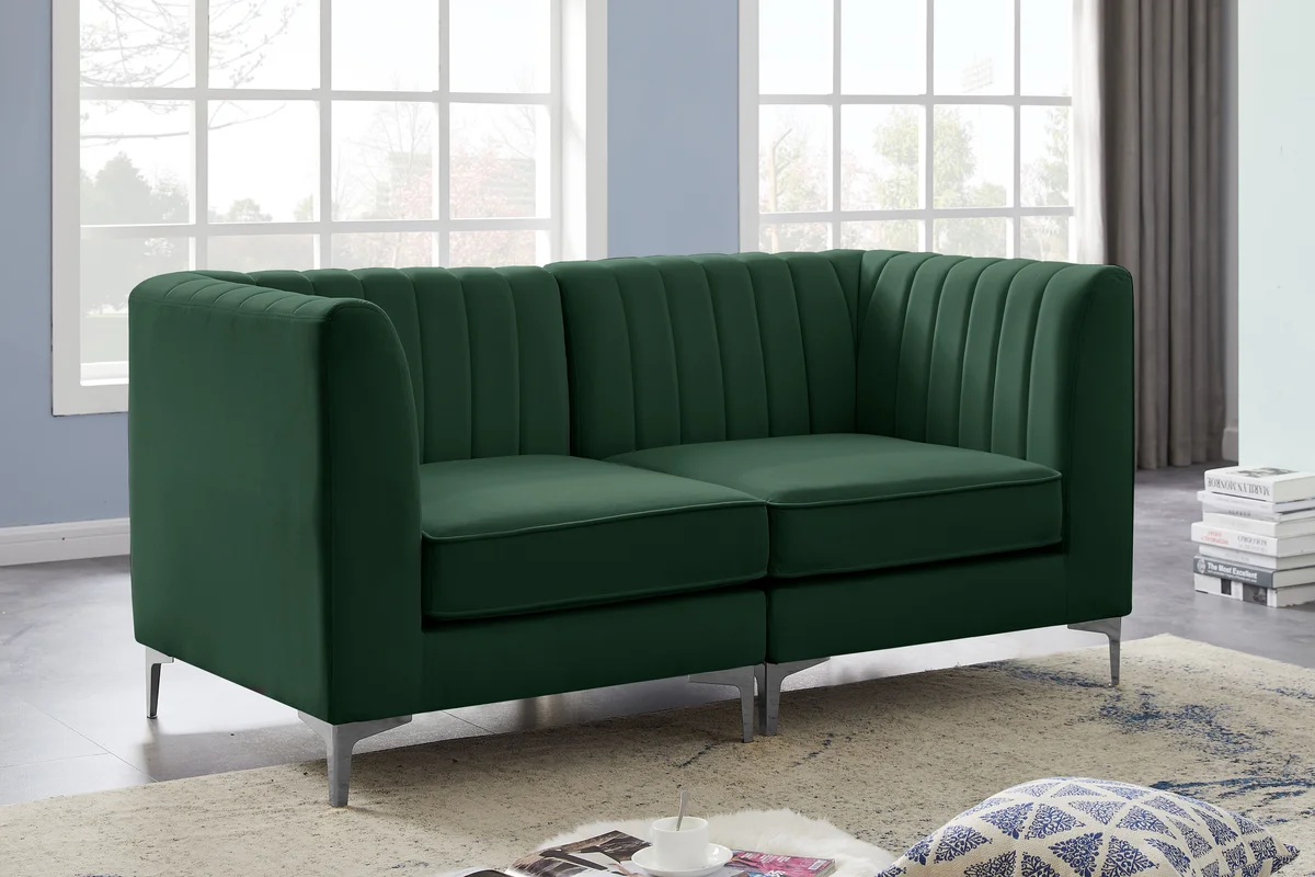 Alina - 2 Piece Modular Sectional - Green