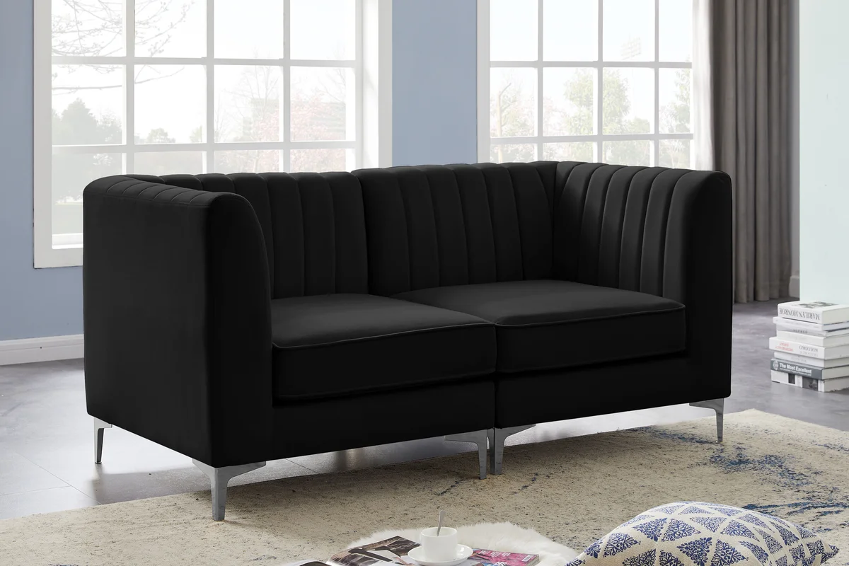 Alina - 2 Piece Modular Sectional - Black