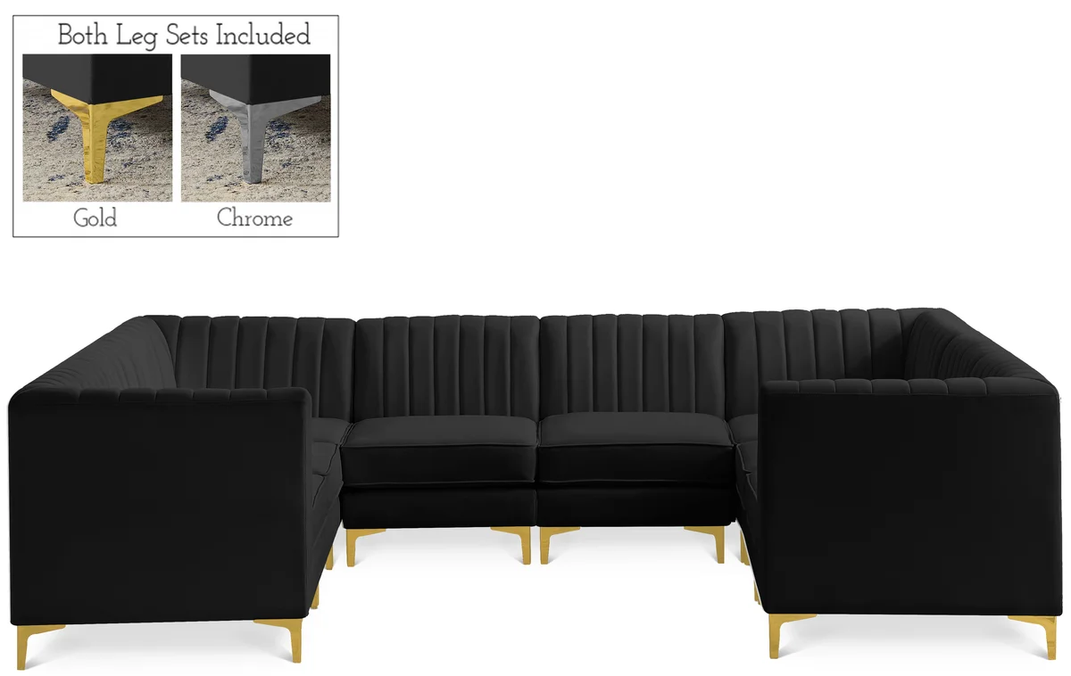 Alina - 8 Piece Modular Sectional - Black