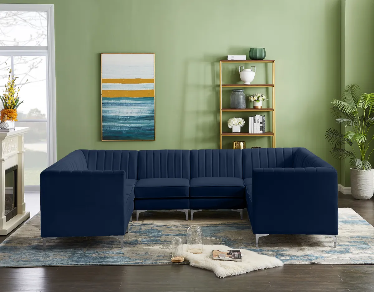 Alina - 8 Piece Modular Sectional - Navy