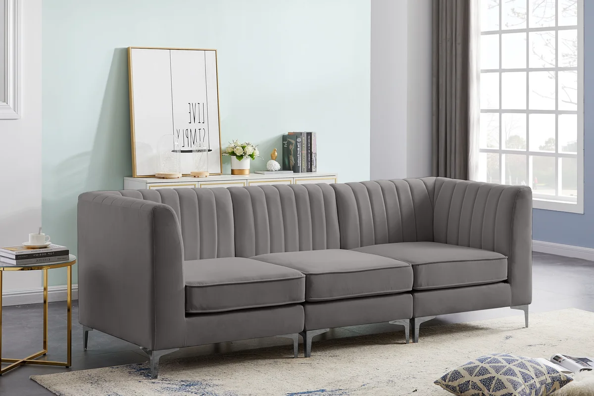 Alina - 3 Piece Modular Sectional - Gray