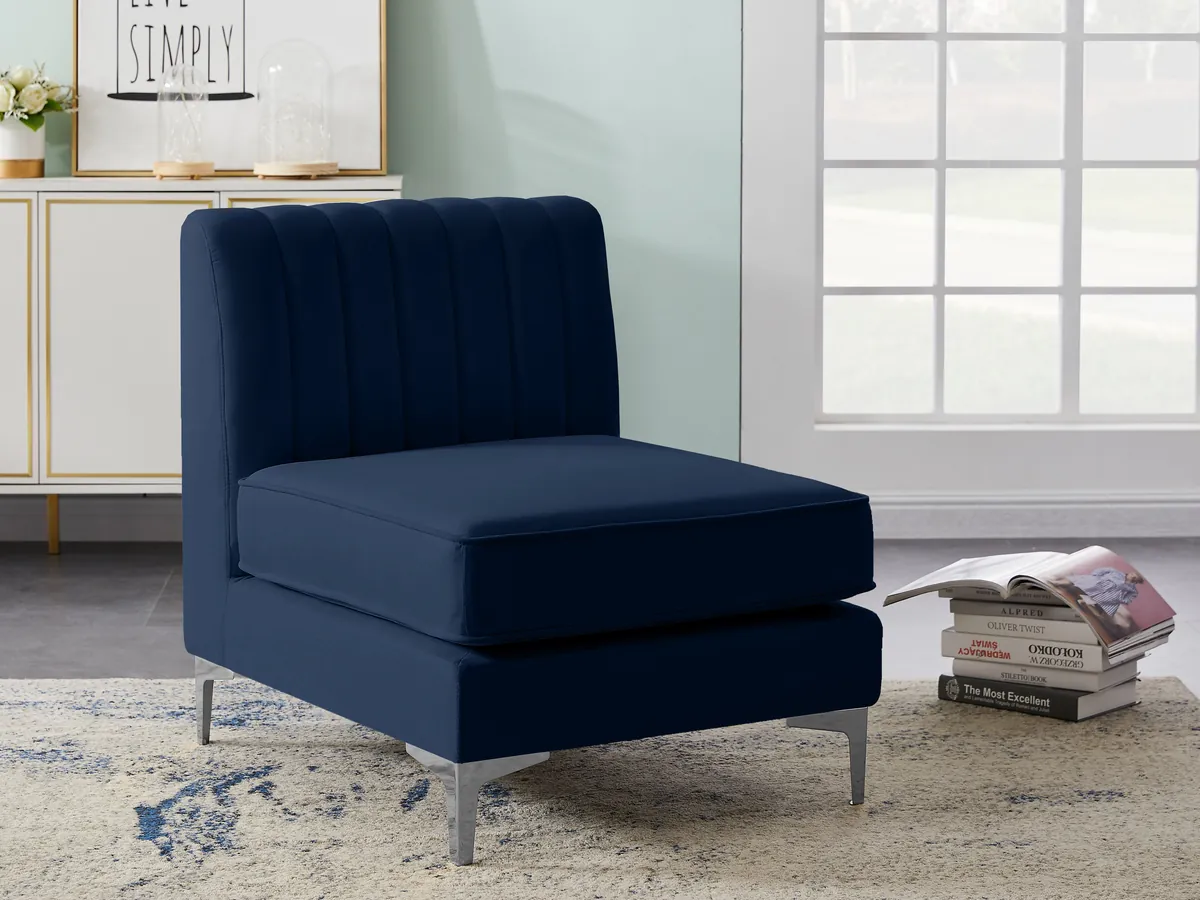 Alina - Armless Chair - Navy