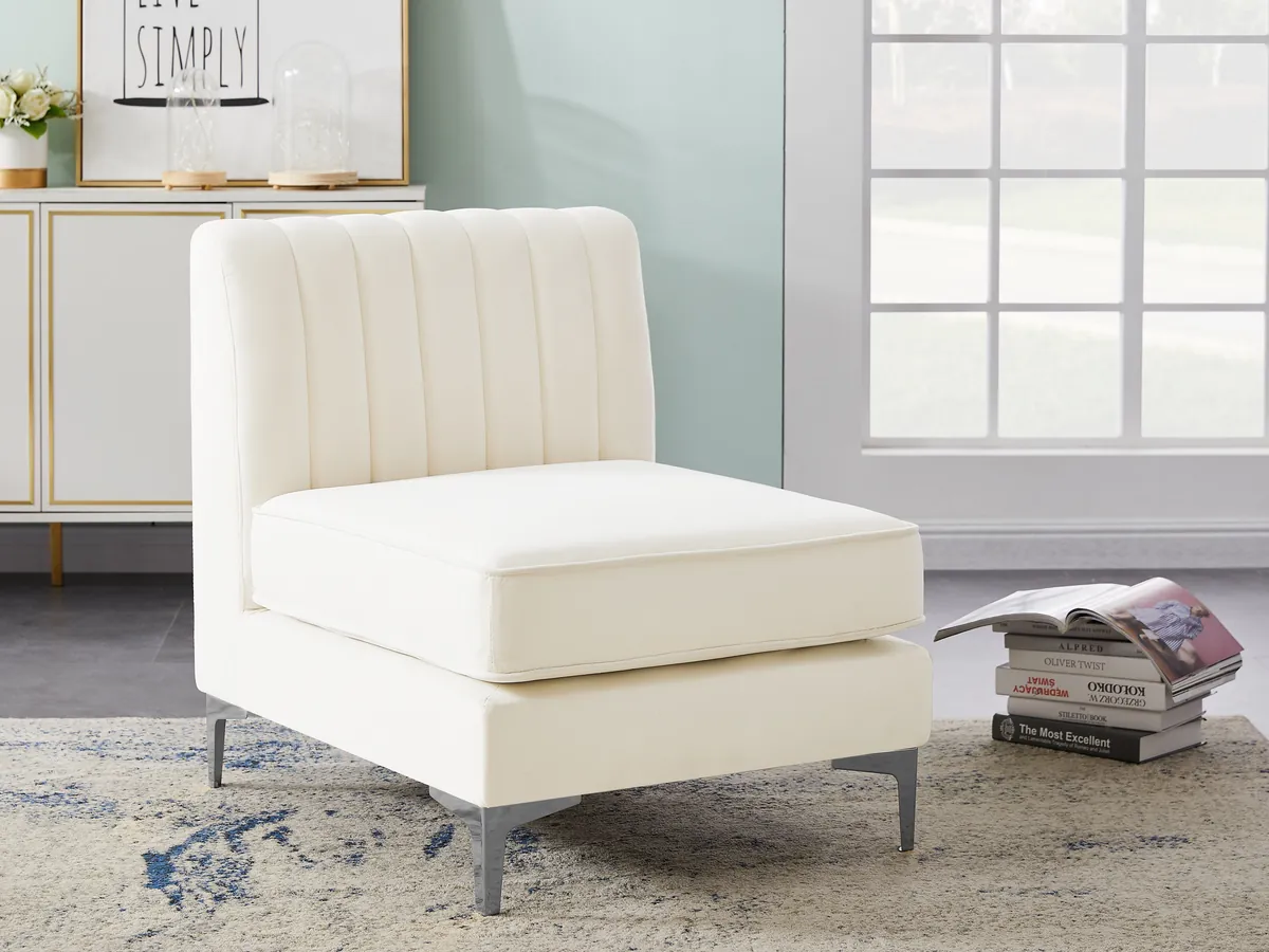 Alina - Armless Chair - Cream
