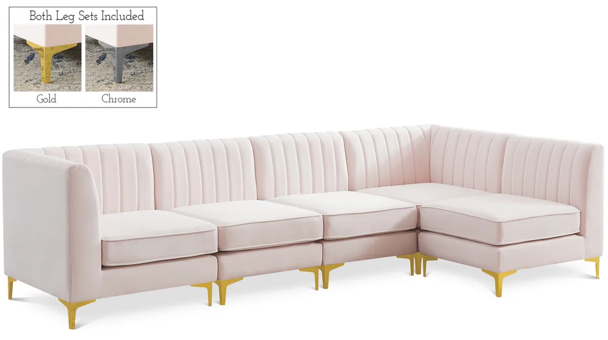 Alina - 5 Piece Modular Sectional - Pink