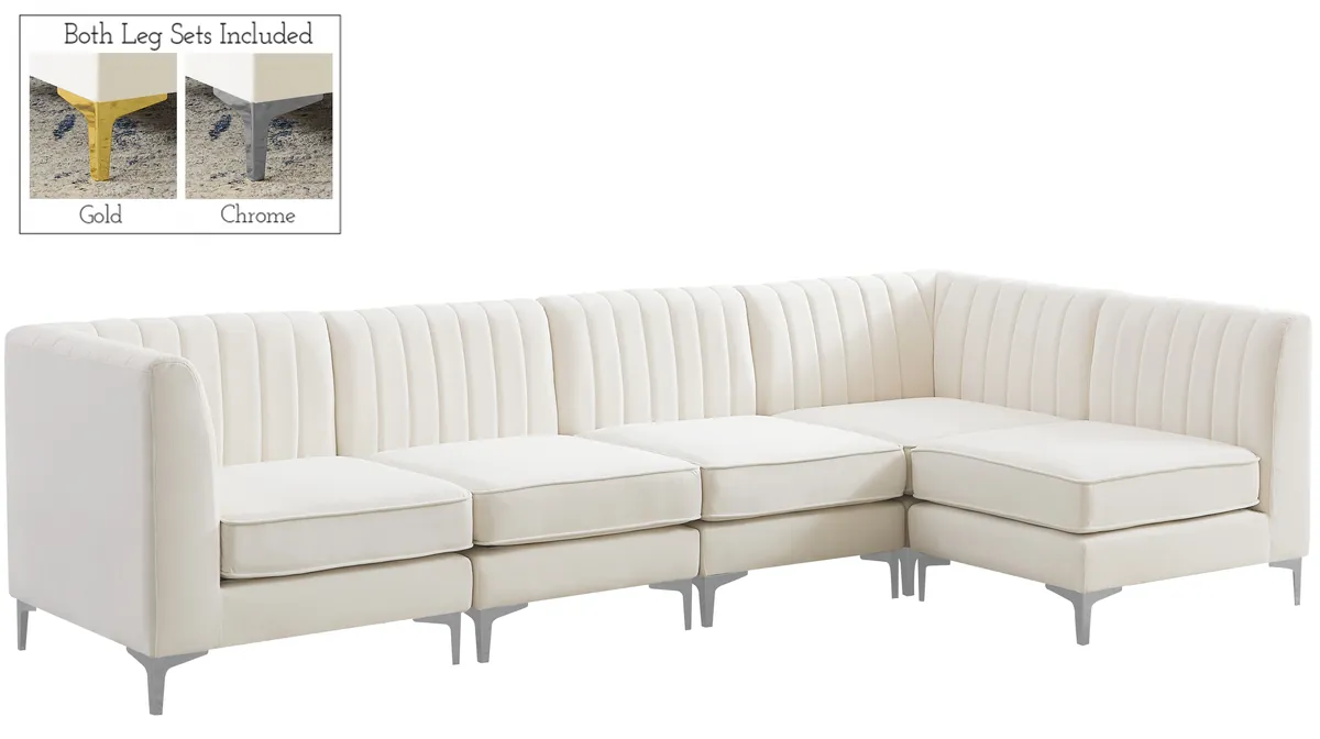 Alina - 5 Piece Modular Sectional - Cream - View 2