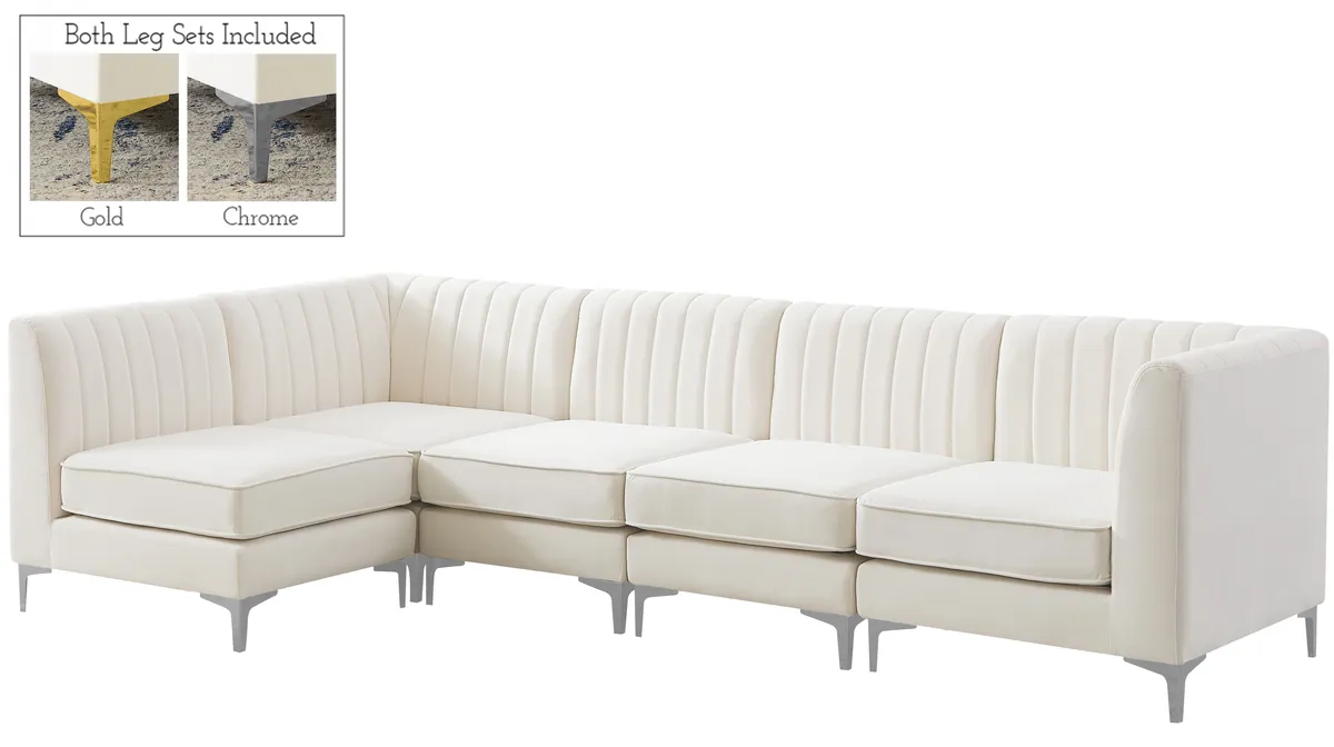 Alina - 5 Piece Modular Sectional - Cream