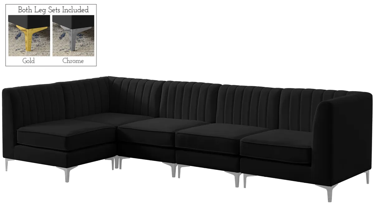 Alina - 5 Piece Modular Sectional - Black