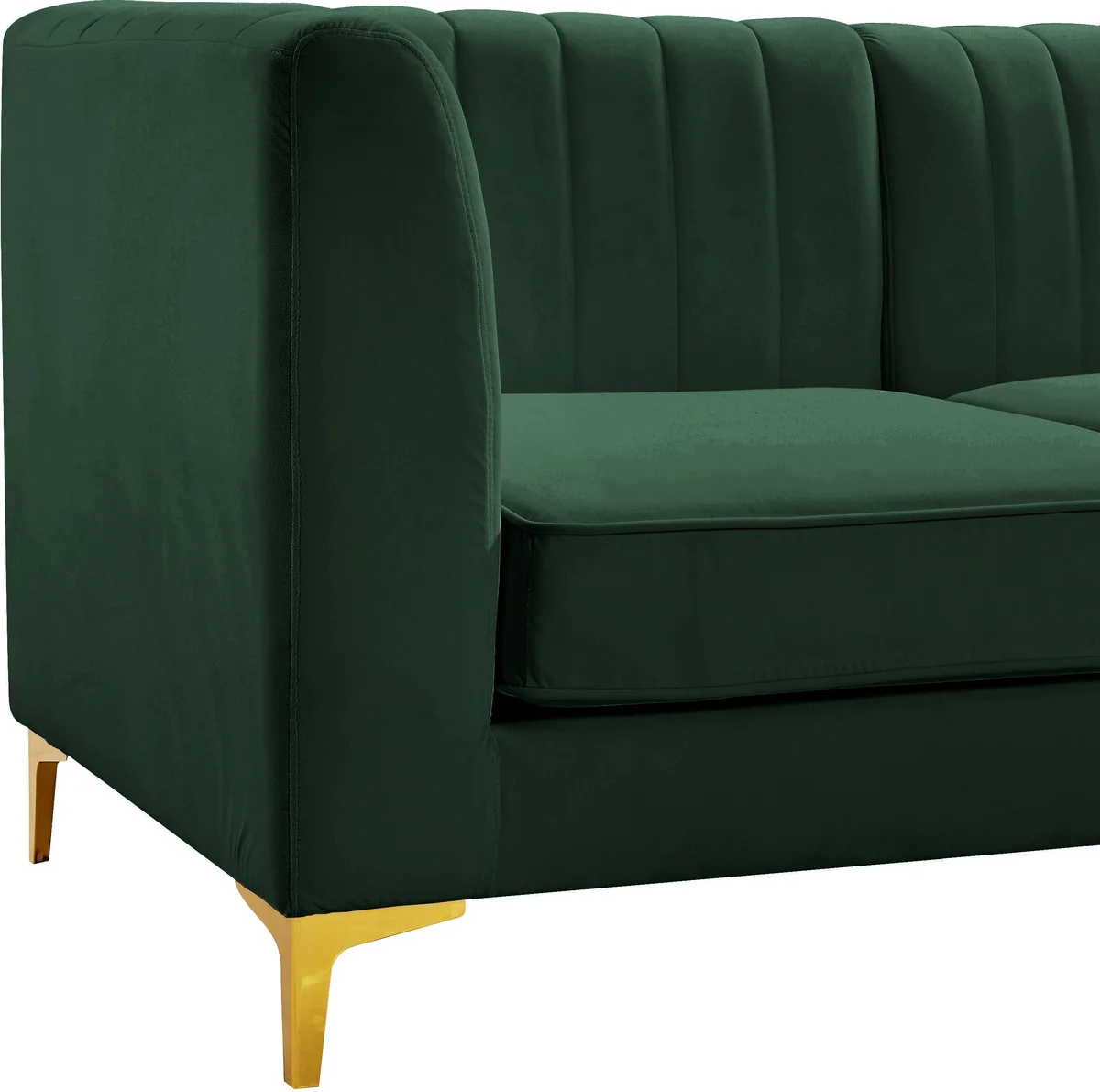 Alina - 5 Piece Modular Armless Sectional - Green